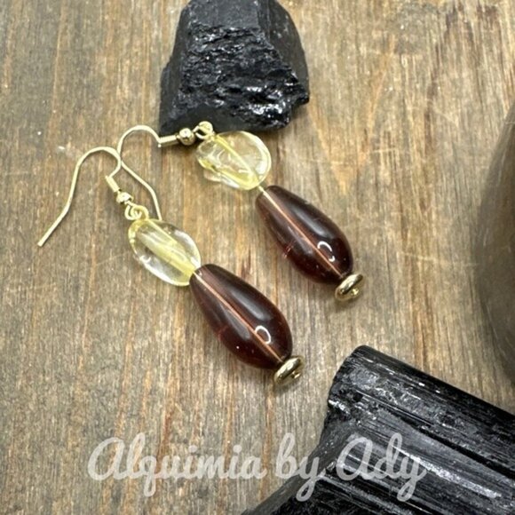 Gold statement earrings - Picture 1 of 1